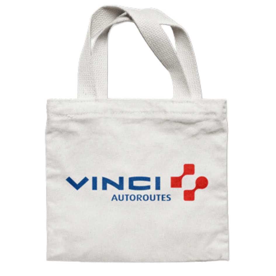 Personnalisation de totebag éthique pour l'entreprise Vinci Autoroutes