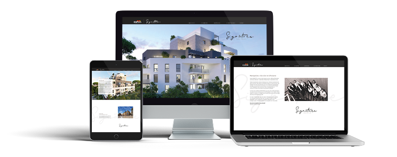 Création d'un site internet responsive pour la résidence SIGNATURE par CORIM Promotion à Montpellier