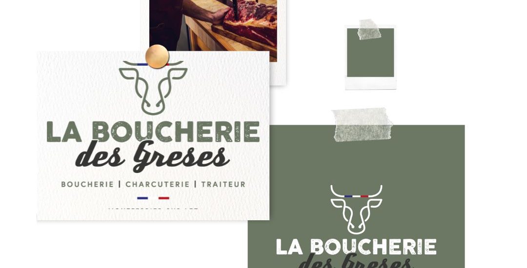 Création d'une identité graphique pour la boucherie des grèses à Montferrier sur lez