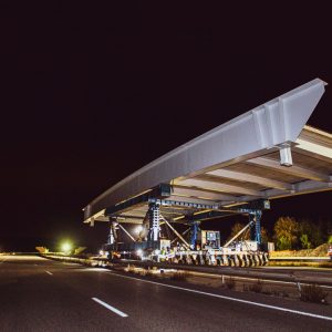 Shooting de nuit de l'échangeur autoroutes Belcodene