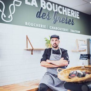 Photographie du Boucher, de la boucherie des grèses