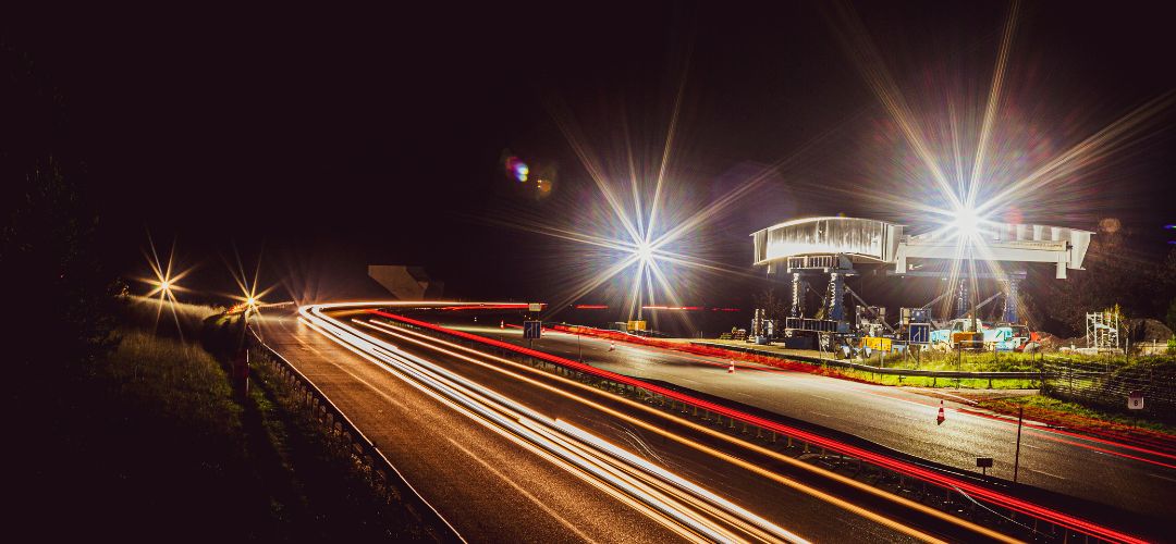 Photographie du shooting organisée pour l'inauguration de l'échangeur d'autoroutes