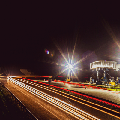 Photographie lors d'un shooting pour une campagne de communication de Vinci Autoroutes à Montpellier