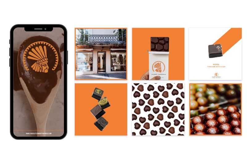 Visuels créée pour le community management de la chocolaterie Thierry Papereux