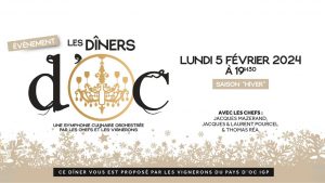 Création graphique pour un événement Diners D'oc à Montpellier.