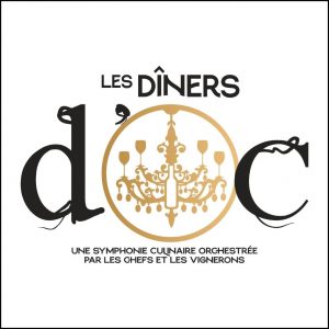 Création du logo des l'événement Diners d'Oc, par notre agence de communication Insightcom à Montpellier.